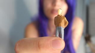 Giant woman takes my stepsister like a candy and takes my boyfriend like a candy and sucks both of us in 4k