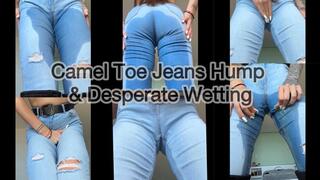 Peeing in Tight Jeans – Camel Toe Grinding Until Soaked
