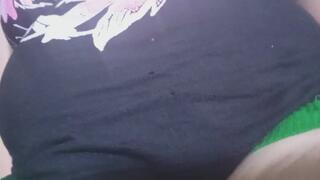 Fat girl's stomach starts to growl