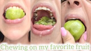 Chewing on my favorite fruit