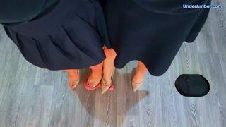 Goddess Amber & Miss Lucy - Cum Under Our Nude Bridesmaid Heels As We Trample Your Face, Cock & Balls - 199 Sky Cam - Cum Trample Trampling CBT Ballbusting Crushing Shoe Foot Feet Heel Shoejob Footjob Heeljob Cumshot