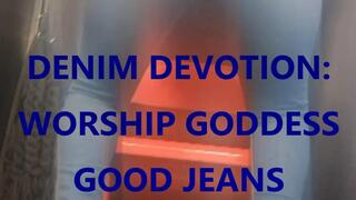 DENIM DEVOTION: TIGHT JEANS WORSHIP GODDESS GOOD JEANS & BEG FOR RELEASE