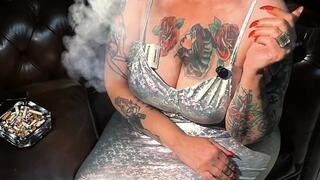 Chain smoking two Newport Menthol - This is real smoking, this is filling your lungs - Audible Inhales and exhales