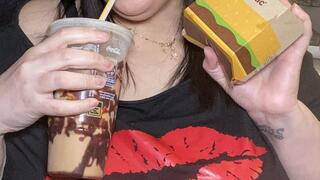 Stuffing my big belly just how you like it