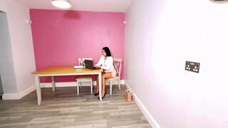 Lazy secretary gagged and fucked