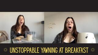 I can't stop yawning while I'm eating breakfast. Can you?