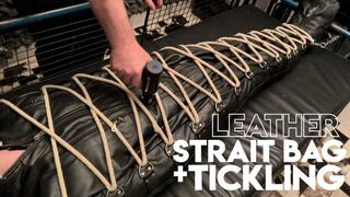 Leather Strait Bag + Tickling (720p) Gay Bondage - Gay Domination - Leather - Tickle - Foot Fetish - BDSM
