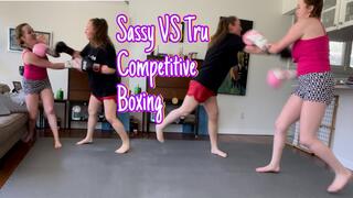 Sassy savage vs Step-Mom Tru Krave Competitive boxing(1080p)