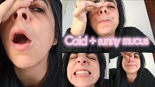 Cold + runny mucus