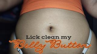 Lick clean my belly button