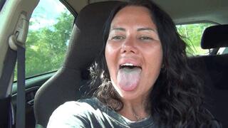 just stick My tongue out a