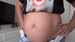 you both bump your belly together 3 V