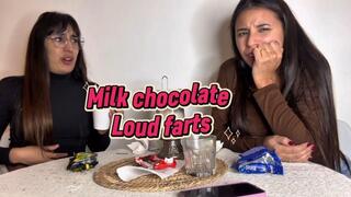Chocolate milk lots of amazing farts with Jasmine