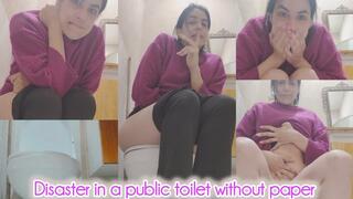 I left my great smell in a public bathroom without paper!