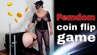 Orgasm for me or Bigger Buttplug for You? Femdom Coin Toss Game