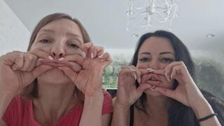 LIP STRETCHING AND BIG FISH LIPS TOGETHER b