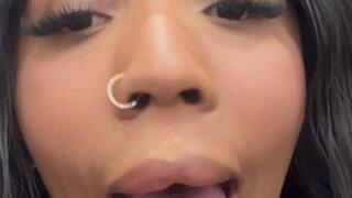 WATCH MY BIGGEST TONGUE FULL OF DROOL PART 1 BY IZA CANDY FULL HD