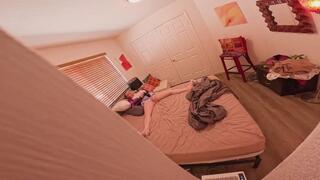 caught peeping, stepmom lets you masturbate with her and cum in her pussy