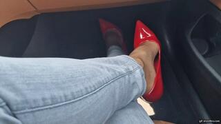 on the highway with red high heels wmv 1280 x 720
