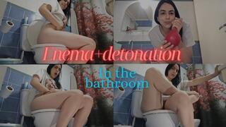 Enema + detonation in the bathroom