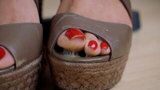 Perv Series Episode 3 - The Return of the Secret Cum Loader to Drop a 2nd Huge Nut in Loren's Cummy Work Wedges