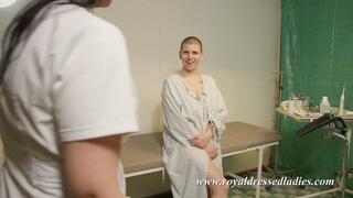 Anal suppository examination at the gynecologist