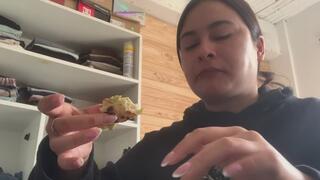 Eating tacos + burping