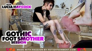 A hot foo smother session for the slave ( Foot Smother Session with Goithic Queen Lucia Haycock ) - FULL HD wmv