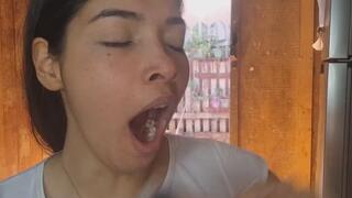 Yawning Beauty – Makeup in Progress.