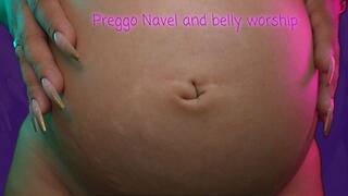 Preggo navel and belly worship