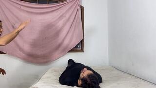 Brunette Making a Messy Crushing on Her Slave's Face by Pietra Hunter and Daniel Santiago (Full HD Cam)