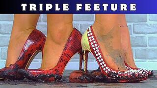 Goddess Amber & Miss Lucy - Triple Feeture 9 - MudFest 2, 3 & 4 - Bug Cam - Trample CBT Ballbusting Crushing Crush Giantess Dirty Messy Wrecked Shoes Foot Feet Heel Heels Stiletto