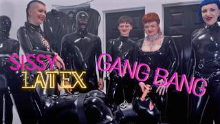 Sissy Latex Rubber Gangbang!