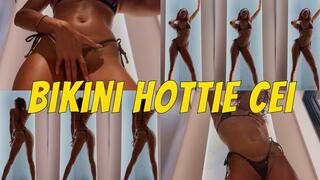 Bikini Hottie CEI- Ebony Femdom Goddess Rosie Reed Skimpy Bikini Tease Cum Eating Instruction- 1080p HD