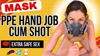 PPE Mask Fetish Hand Job and Facial