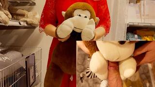 Risky Play in Furniture Store with a fluffy Teddy and a hard Cock :P