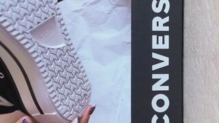 Unwrapping My New Kicks While Squatting on Your Face Now Obey Your Goddess And Watch