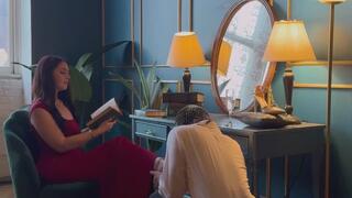 Silent Commands: Afternoon Reading with My Human Footstool _ Lexi Luxxe