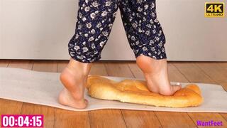 Melanie Barefoot Bread Crush - 4K MP4