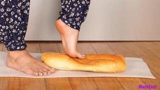 Melanie Barefoot Bread Crush - Food Crushing - HD MP4
