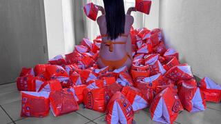 Larissa’s sea of 200 water wings