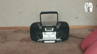 Radio under riding Boots