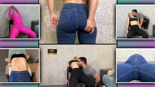 Sexy Body Stretch Bloated Belly and Neck Licking 1080 - Belly Button - Deep Breathing - Belly Inflation - Jeans Fetish - Abs - Belly Licking - Breath Play - Ass Worship - Leggings - Body Bending - Backbending