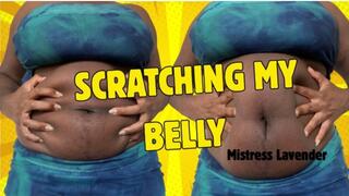 SCRATCHING MY BBW BELLY ASMR : MISTRESS LAVENDER