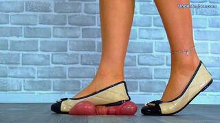 202. Goddess Amber - Twisting On Your Cock & Balls Until They Explode Under My Posh Ballet Flats - Bug Cam - Trample Trampling Crushing Crush Shoe Foot Feet Heel Worship Cleaning Gagging