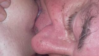 Getting my wet pussy licked.