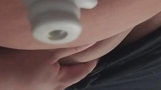 Using this plastic hand