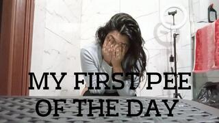 6:00am my first pee of the day