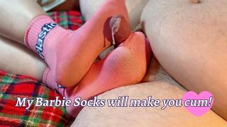 Cum on My Pink Barbie Socks Boy!