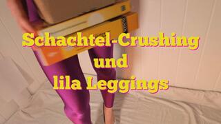 Box crushing in purple leggings - Schachtel-Crushing in lila Leggings